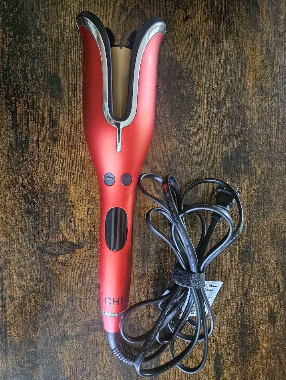 CHI Spin N Curl Ceramic Rotating Curler Ruby Red 1 Inch Barrel